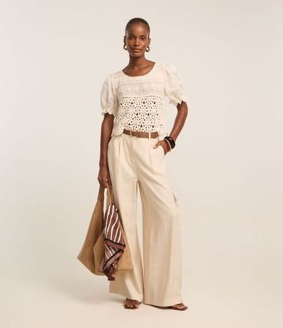 Blusa Manga Corta en Ganchillo 2