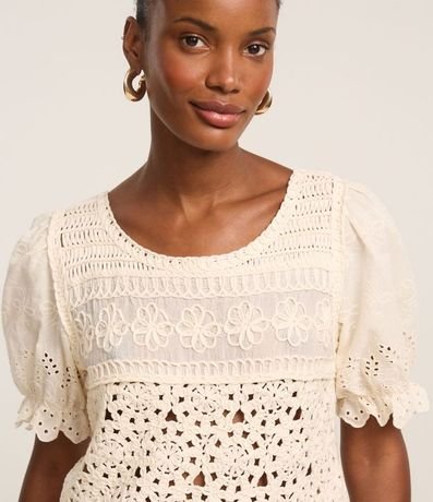 Blusa Manga Corta en Ganchillo 3