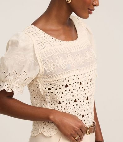 Blusa Manga Corta en Ganchillo 4