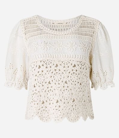 Blusa Manga Corta en Ganchillo 5