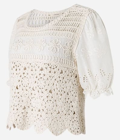 Blusa Manga Corta en Ganchillo 6