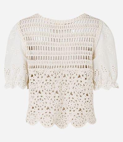 Blusa Manga Corta en Ganchillo 7
