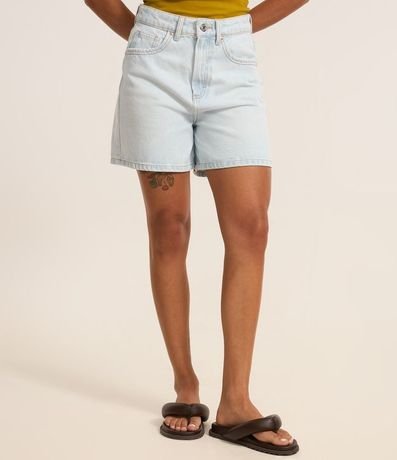 Short Mom Tiro Alto en Jeans con Bolsillos 3