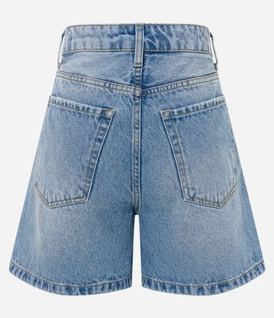 Short Mom Cintura Alta en Jeans Dirty Washed con Bolsillos 5