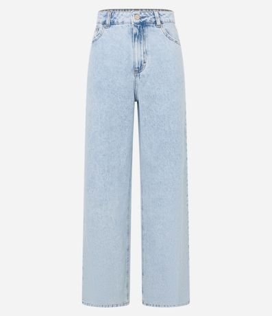 Pantalón Wide Leg en Jeans con Tiro Alto y Bolsillos 4