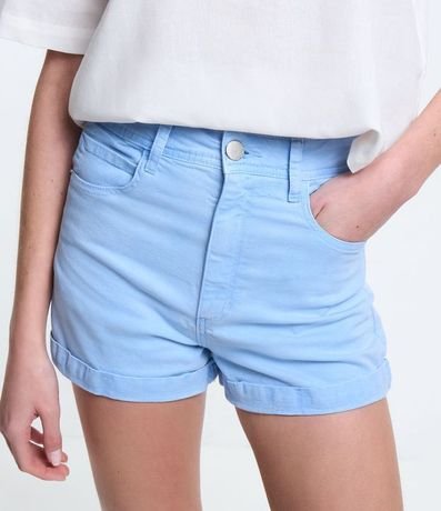 Short en Sarga com Cintura Alta 3