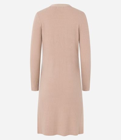 Cardigan Alargado en Tricot con Textura Acanalada 3