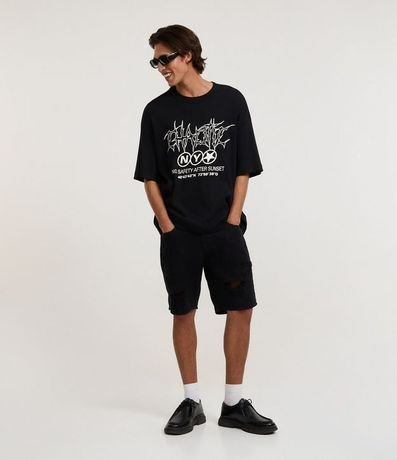 Bermuda Slim Destroyed con Rotos y Bolsillo