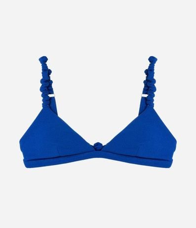 Bikini Top Triángulo Texturizado con Breteles Fruncidos 5