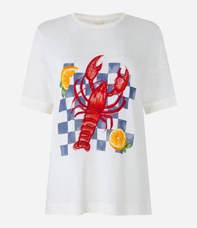 Remera en Viscosa con Estampa de Langosta 5