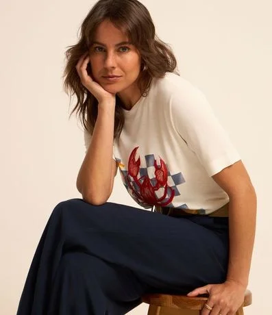 Remera en Viscosa con Estampa de Langosta 4