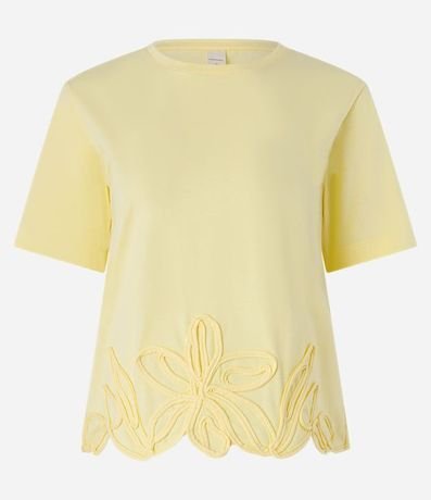 Blusa en Algodón con Flores Bordadas en el Bajo 5