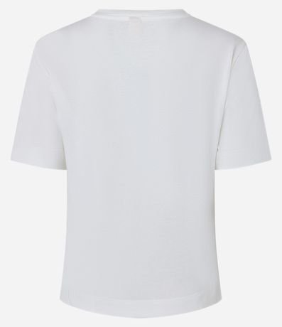 Blusa T-Shirt en Algodón con Bordado en la Terminación 7