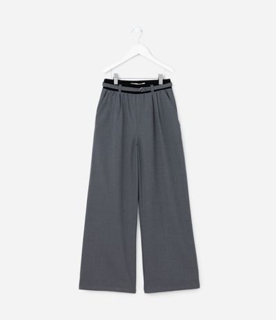 Pantalón Wide Leg Infantil Sastrería con Cinturón - Talle 5 a 14 años 1