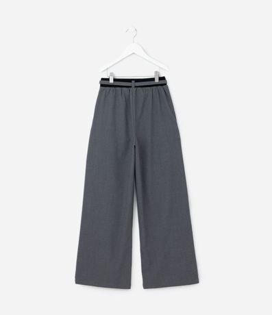 Pantalón Wide Leg Infantil Sastrería con Cinturón - Talle 5 a 14 años 2