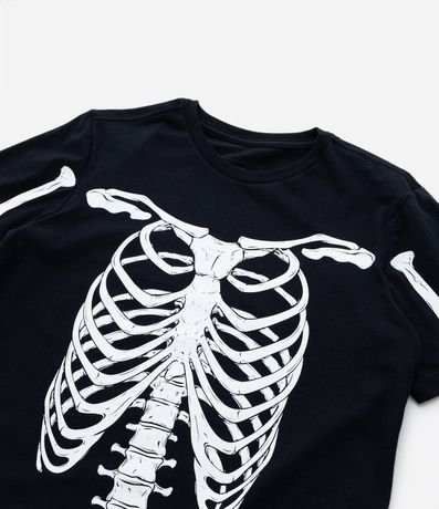 Remera Infantil con Estampa de Esqueleto Brilla en la Oscuridad - Talle 5 a 14 años 5