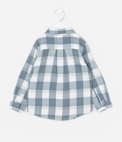 Camisa Infantil en Franela con Estampa de Cuadros - Talle 1 a 5 años 2
