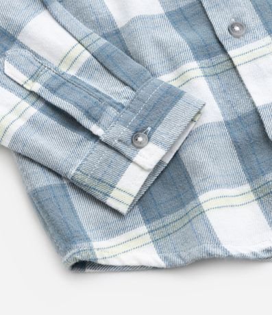 Camisa Infantil en Franela con Estampa de Cuadros - Talle 1 a 5 años 4