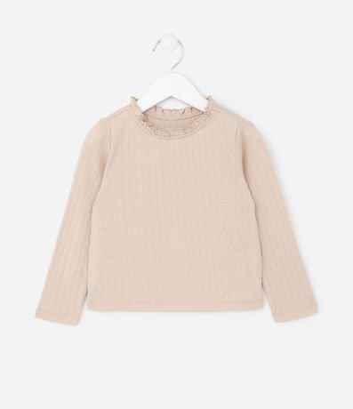 Blusa Infantil con Textura y Volado en el Cuello - Talle 1 a 5 años