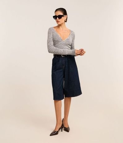 Blusa en Viscosa con Escote V Traspasado 3