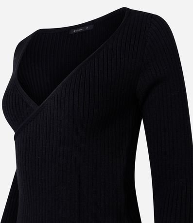 Blusa en Viscosa con Escote V Traspasado 6