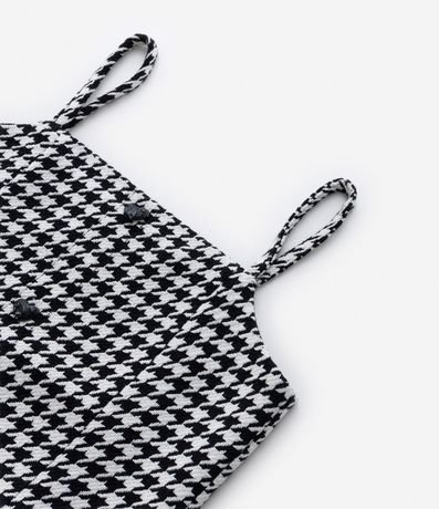 Blusa Cropped Infantil con Estampa de Cuadros Pied de Poule - Talle 5 a 14 años 4