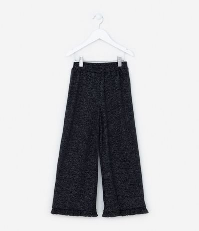 Pantalón Infantil Metalizada con Volado en la Bajo - Talle 1 a 5 años