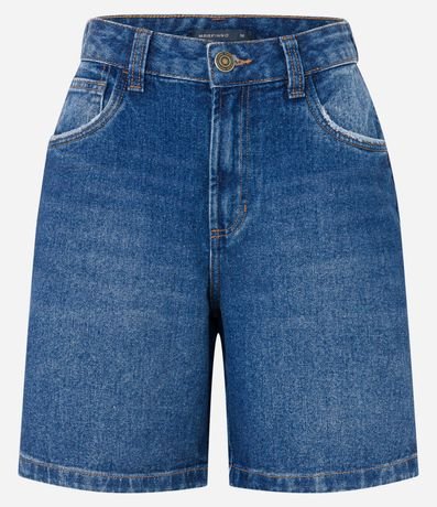 Bermuda en Jeans con Cintura Mediana y Detalle en el Bajo 6
