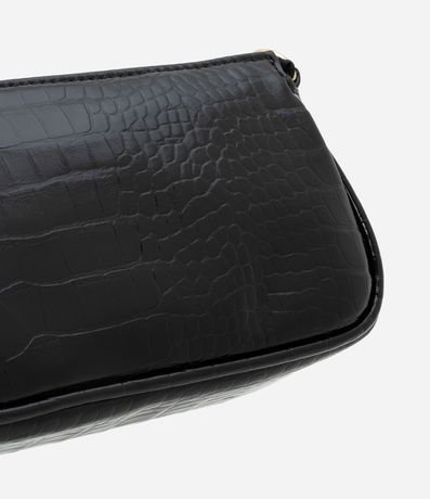 Cartera Baguette Pequeña en PU con Textura Croco con Asa Corta 6