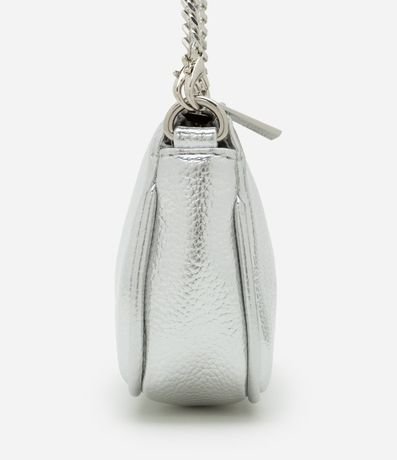 Cartera Baguette Pequeña en PU Metalizada en Floater con Asa Corta y Larga 3