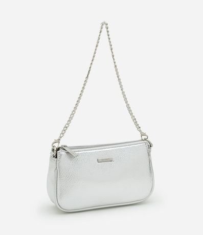 Cartera Baguette Pequeña en PU Metalizada en Floater con Asa Corta y Larga 5