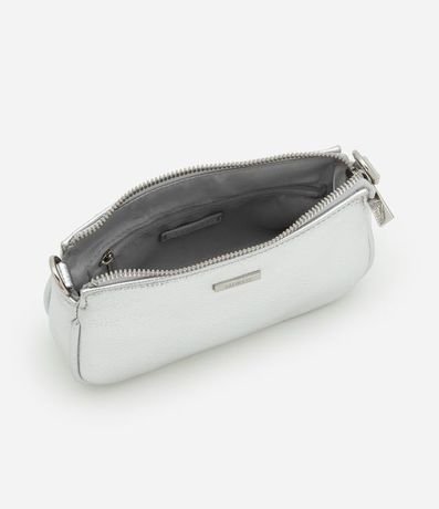 Cartera Baguette Pequeña en PU Metalizada en Floater con Asa Corta y Larga 6