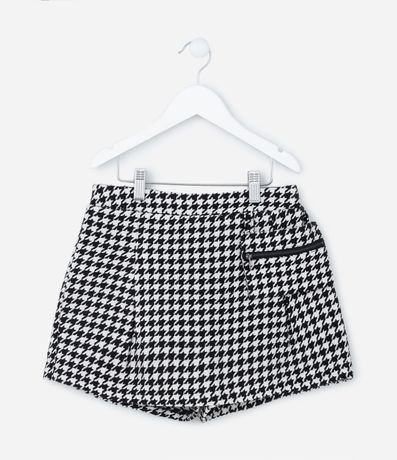 Short Pollera en Tweed con Riñonera Aplicada - Talle 5 a 14 años