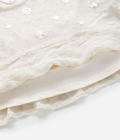 Blusa Corta Infantil en Tul con Bordado de Lentejuelas - Talle 5 a 14 años 6