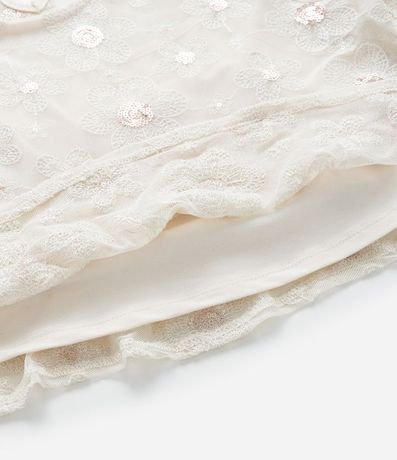 Blusa Corta Infantil en Tul con Bordado de Lentejuelas - Talle 5 a 14 años 5