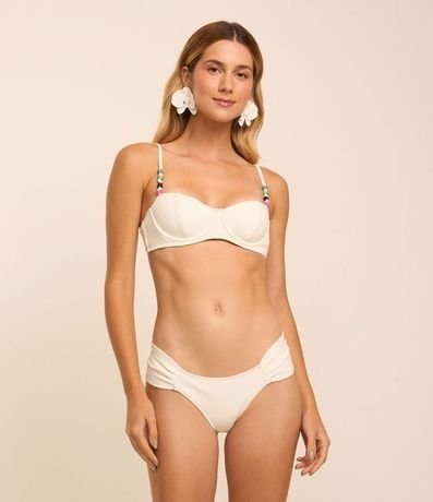 Bikini Bombacha con Lateral Pliegada y Texturas