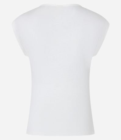 Blusa sin Manga en Algodón con Escote Canoa y Fruncidos 6