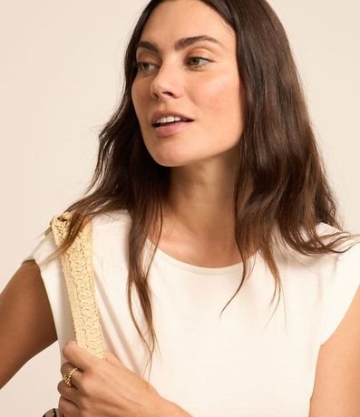 Blusa sin Manga en Algodón con Escote Canoa y Fruncidos 4