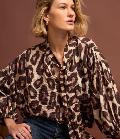 Blusa en Voil con Estampa Animal Print 10