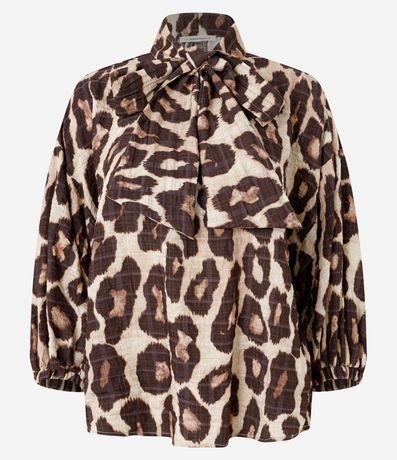 Blusa en Voil con Estampa Animal Print 11