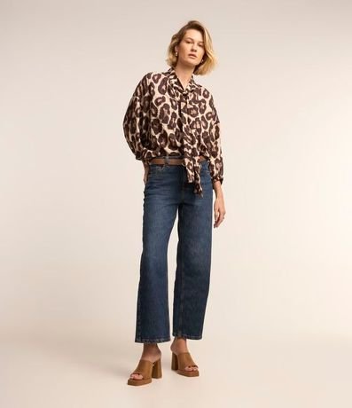Blusa en Voil con Estampa Animal Print 4