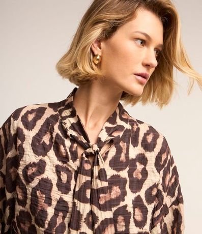 Blusa en Voil con Estampa Animal Print 8