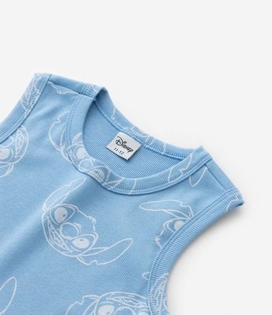 Vestido Infantil Tubito Acanalado con Estampa de Stitch - Talle 5 a 14 años 4