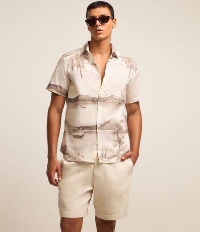 Bermuda en Sarga con Bolsillo Único en la Espalda 2