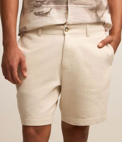 Bermuda en Sarga con Bolsillo Único en la Espalda 3