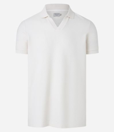 Remera Polo Comfort en Algodón con Textura 5