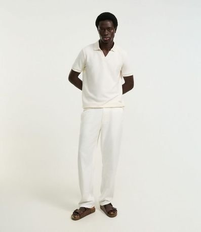 Remera Polo Comfort en Algodón con Textura 2