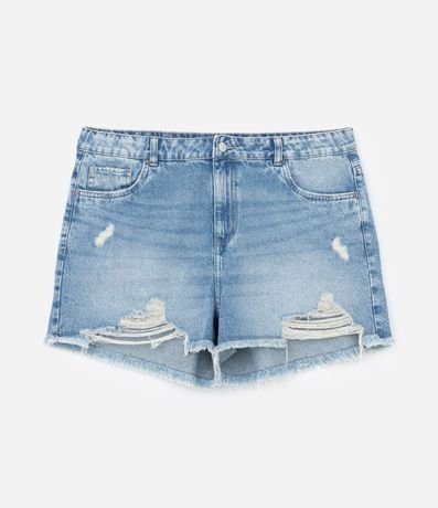 Short Boyfriend en Jeans con Deshilachados Curve & Plus Size 5
