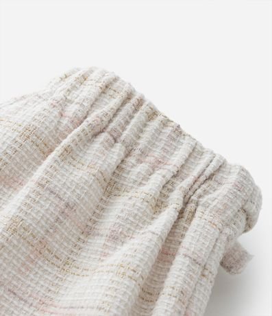 Short Pollera Sobre Infantil en Tweed con Estampa de Cuadros - Talle 5 a 14 años 4