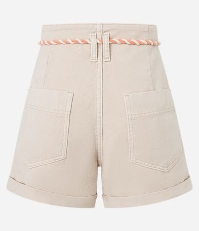 Short Baggy en Sarga con Cinturón Cordón 5